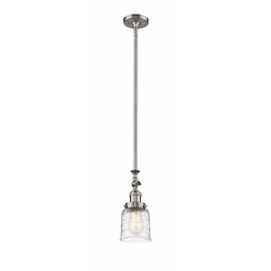 Bell - 1 Light Stem Hung Tiltable Mini Pendant In Industrial Style-14 Inches Tall and 5 Inches Wide