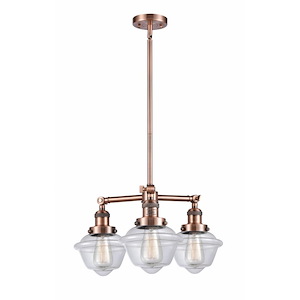 Oxford - 3 Light Chandelier In Industrial Style-10 Inches Tall and 20 Inches Wide - 1289118