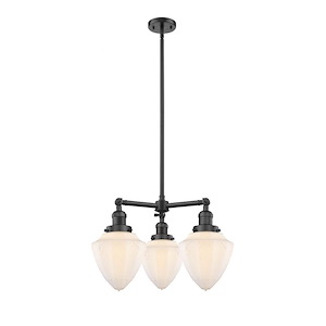 Bullet - 3 Light Chandelier In Traditional Style-17 Inches Tall and 20 Inches Wide - 1289052