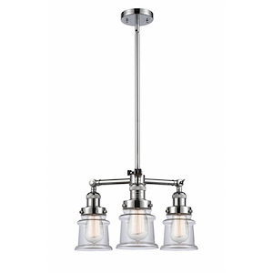 Canton - 3 Light Chandelier In Industrial Style-13 Inches Tall and 18 Inches Wide - 1289058