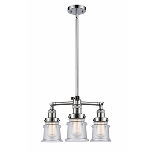 Canton - 3 Light Chandelier In Industrial Style-13 Inches Tall and 18 Inches Wide