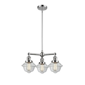 Oxford - 3 Light Chandelier In Industrial Style-10 Inches Tall and 20 Inches Wide