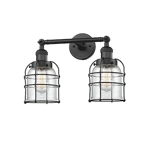 Bell Cage - 2 Light Bath Vanity In Traditional Style-12 Inches Tall and 16 Inches Wide - 1289111