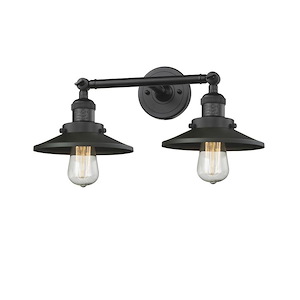 Railroad - 100W 2 LED Adjustable Bath Vanity-8 Inch Tall and 18 Inch Wide - 1422444