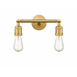 Bare Bulb - 2 Light Bath Vanity In Traditional Style-5 Inches Tall and 11 Inches Wide - 1289064