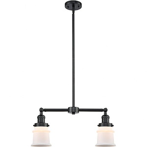 Small Canton-2 Light Chandelier in Traditional Style-21 Inches Wide by 10 Inches High