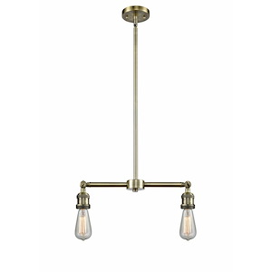 Bare Bulb - 3 Light Island In Traditional Style-10 Inches Tall and 8 Inches Wide