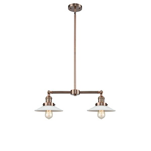 Halophane - 100W 2 LED Stem Adjustable Island-10 Inch Tall and 21 Inch Wide - 1424540