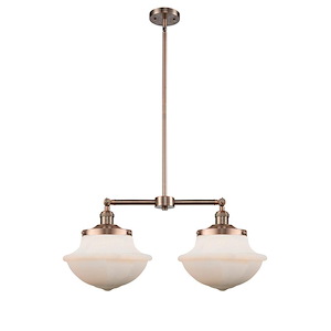 Oxford - 100W 2 LED Stem Adjustable Island-10 Inch Tall and 25 Inch Wide - 1422490