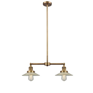 Halophane - 2 Light Stem Adjustable Island-10 Inch Tall and 21 Inch Wide - 1289056