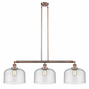 X-Large Bell-3 Light Island in Industrial Style-42 Inches Wide by 13 Inches High
