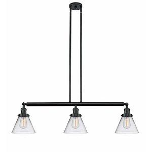 Cone - 3 Light Island In Industrial Style-10 Inches Tall and 40.25 Inches Wide - 1289142