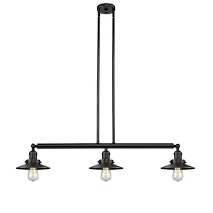 Railroad - 3 Light Stem Adjustable Island-10 Inch Tall and 40.5 Inch Wide - 1422737