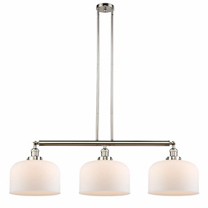 Bell - 3 Light Stem Hung Island In Industrial Style-13 Inches Tall and 42 Inches Wide - 1289100