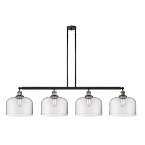 Bell - 4 Light Island In Industrial Style-13 Inches Tall and 54 Inches Wide