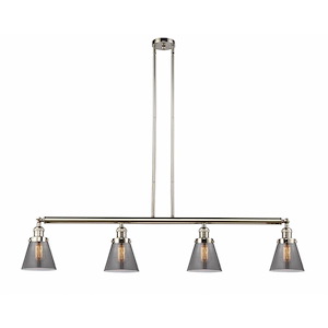 Cone - 4 Light Island In Industrial Style-10 Inches Tall and 50.88 Inches Wide - 1289139