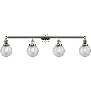 Beacon-4 Light Bath Vanity in Industrial Style-42 Inches Wide by 12.13 Inches High