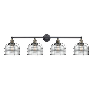 Bell Cage - 4 Light Bath Vanity In Industrial Style-9.75 Inches Tall and 44 Inches Wide