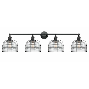 Bell Cage - 4 Light Bath Vanity In Industrial Style-9.75 Inches Tall and 44 Inches Wide - 1289145