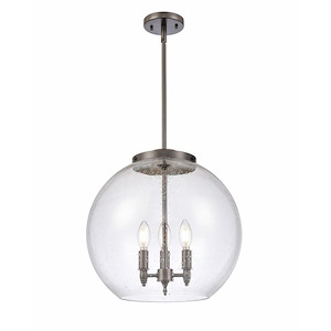 Athens - 3 Light Pendant In Industrial Style-16.38 Inches Tall and 15.75 Inches Wide