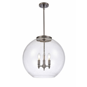 Athens - 3 Light Pendant In Industrial Style-18.38 Inches Tall and 17.75 Inches Wide
