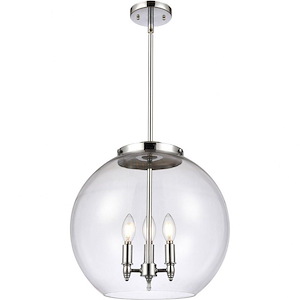 Athens - 3 Light Pendant In Industrial Style-16.38 Inches Tall and 15.75 Inches Wide