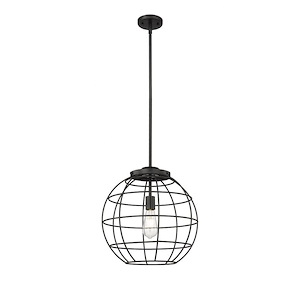 Lake Placid - 1 Light Stem Hung Pendant In Industrial Style-18 Inches Tall and 16 Inches Wide - 1291862