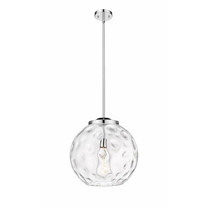 Athens Water Glass - 1 Light Pendant In Industrial Style-17.13 Inches Tall and 15.75 Inches Wide