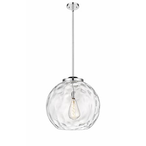 Athens Water Glass - 1 Light Pendant In Industrial Style-19.5 Inches Tall and 17.88 Inches Wide