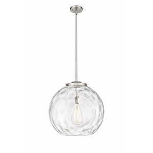 Athens Water Glass - 1 Light Pendant In Industrial Style-19.5 Inches Tall and 17.88 Inches Wide - 1289168
