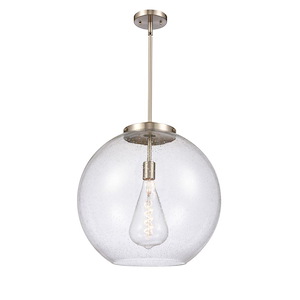 Athens - 1 Light Stem Hung Pendant-18 Inch Tall and 17.75 Inch Wide - 1422938