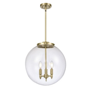 Beacon - 3 Light Stem Hung Pendant-17 Inch Tall and 16 Inch Wide - 1289147