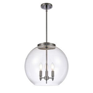 Athens - 3 Light Stem Hung Pendant-16.38 Inch Tall and 15.75 Inch Wide - 1289151