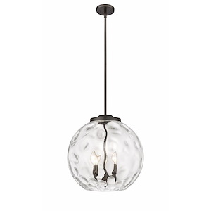 Athens Water Glass - 3 Light Pendant In Industrial Style-17.13 Inches Tall and 15.75 Inches Wide - 1289135