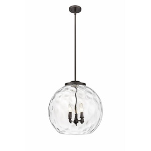 Athens Water Glass - 3 Light Pendant In Industrial Style-19.5 Inches Tall and 17.88 Inches Wide - 1289190