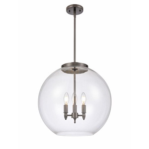 Athens - 3 Light Pendant In Industrial Style-18.38 Inches Tall and 17.75 Inches Wide - 1289237
