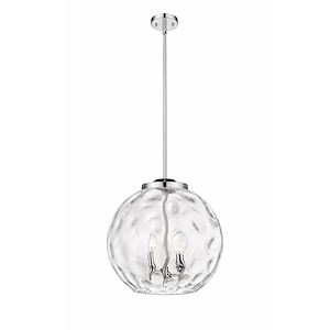 Athens Water Glass - 3 Light Pendant In Industrial Style-17.13 Inches Tall and 15.75 Inches Wide