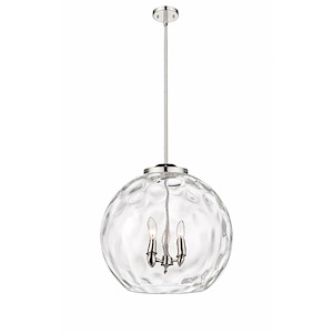 Athens Water Glass - 3 Light Pendant In Industrial Style-19.5 Inches Tall and 17.88 Inches Wide