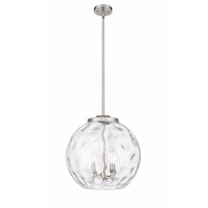 Athens Water Glass - 3 Light Pendant In Industrial Style-17.13 Inches Tall and 15.75 Inches Wide