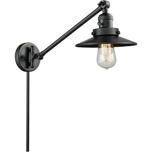 Railroad-1 Light Swing Arm Wall Mount in Traditional Style-8 Inches Wide by 25 Inches High