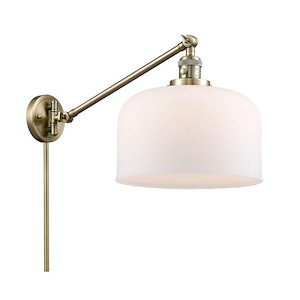 Bell - 1 Light Swing Arm Wall Sconce In Industrial Style-13 Inches Tall and 12 Inches Wide
