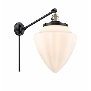 Bullet - 1 Light Swing Arm Wall Sconce In Traditional Style-17.75 Inches Tall and 12 Inches Wide