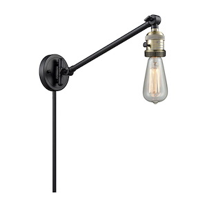 Bare Bulb - 1 Light Adjustable Swing Arm Wall Sconce-25 Inch Tall and 5 Inch Wide - 1423095