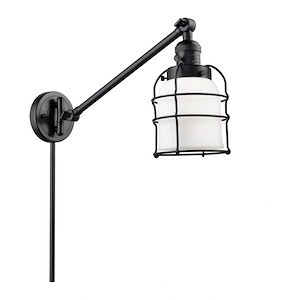 Bell Cage - 1 Light Swing Arm Wall Sconce In Industrial Style-25 Inches Tall and 8 Inches Wide - 1289222