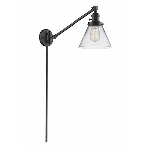 Cone - 1 Light Swing Arm Wall Sconce In Industrial Style-25 Inches Tall and 8 Inches Wide - 1289201