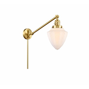 Bullet - 1 Light Swing Arm Wall Sconce In Traditional Style-15.75 Inches Tall and 7 Inches Wide