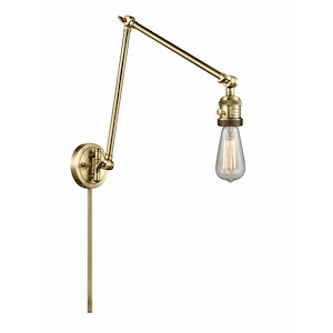 Bare Bulb - 1 Light Swing Arm Wall Sconce In Traditional Style-30 Inches Tall and 5 Inches Wide