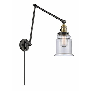 Canton - 1 Light Double Extension Swing Arm Wall Sconce In Industrial Style-30 Inches Tall and 6 Inches Wide