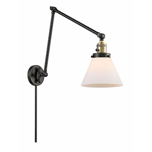 Cone - 1 Light Swing Arm Wall Sconce In Industrial Style-30 Inches Tall and 8 Inches Wide
