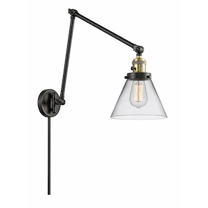 Cone - 1 Light Swing Arm Wall Sconce In Industrial Style-30 Inches Tall and 8 Inches Wide - 1289184